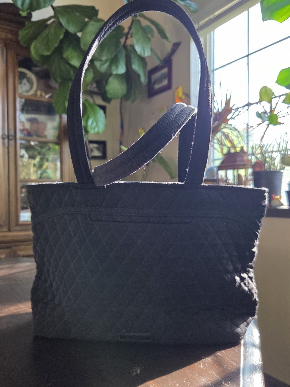 Black Quilted Tote Bag by Vera Bradley